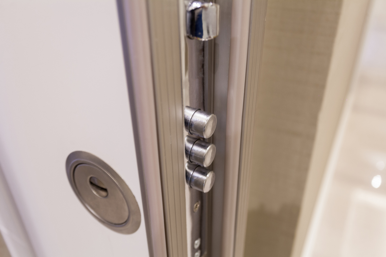door with high security lock