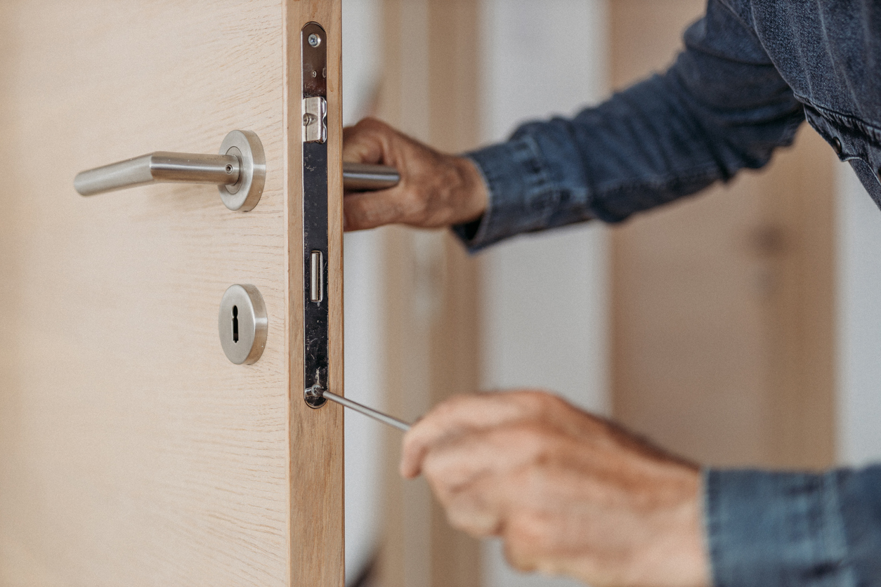 locksmith fixing residential door